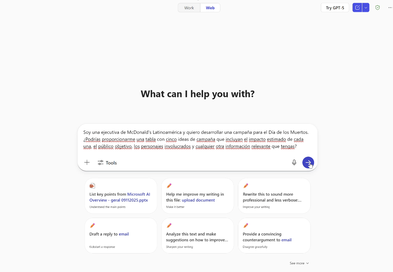 screenshot showing iterative follow-up questions.