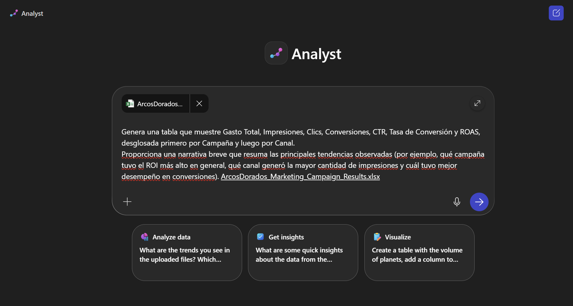 Screenshot showing attach files in Analyst.