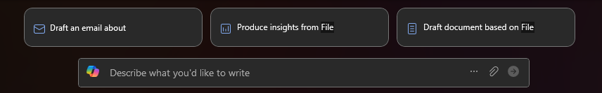 screenshot showing Copilot in Word.